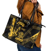 Buffalo Soldiers Leather Tote Bag Military Urban Retro Style - Wonder Print Shop