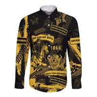 Buffalo Soldiers Long Sleeve Button Shirt Military Urban Retro Style - Wonder Print Shop