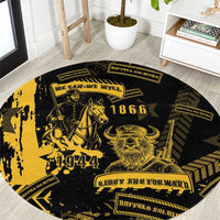 Buffalo Soldiers Round Carpet Military Urban Retro Style - Wonder Print Shop