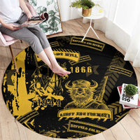 Buffalo Soldiers Round Carpet Military Urban Retro Style - Wonder Print Shop