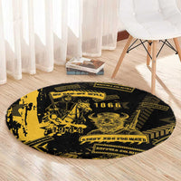 Buffalo Soldiers Round Carpet Military Urban Retro Style - Wonder Print Shop