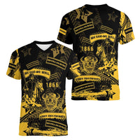 Buffalo Soldiers Women V-Neck T-Shirt Military Urban Retro Style - Wonder Print Shop