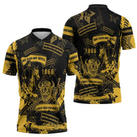 Buffalo Soldiers Zipper Polo Shirt Military Urban Retro Style - Wonder Print Shop