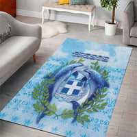 Greece Area Rug Dolphins And Symbol - Wonder Print Shop