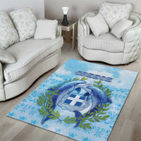 Greece Area Rug Dolphins And Symbol - Wonder Print Shop
