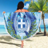 Greece Beach Blanket Dolphins And Symbol - Wonder Print Shop