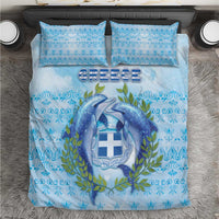 Greece Bedding Set Dolphins And Symbol - Wonder Print Shop