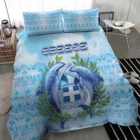 Greece Bedding Set Dolphins And Symbol - Wonder Print Shop