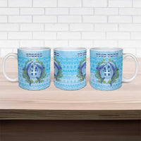 Personalized Greece Ceramic Mug Dolphins And Symbol - Wonder Print Shop