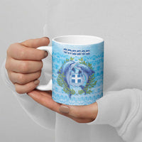 Personalized Greece Ceramic Mug Dolphins And Symbol - Wonder Print Shop