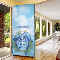 Greece Door Cover Dolphins And Symbol - Wonder Print Shop