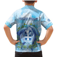 Personalized Greece Family Matching Mermaid Dress and Hawaiian Shirt Dolphins And Symbol - Wonder Print Shop