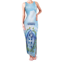 Personalized Greece Family Matching Tank Maxi Dress and Hawaiian Shirt Dolphins And Symbol - Wonder Print Shop