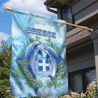 Greece Garden Flag Dolphins And Symbol - Wonder Print Shop