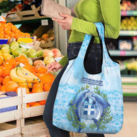 Greece Grocery Bag Dolphins And Symbol - Wonder Print Shop