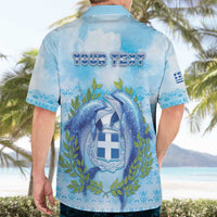 Personalized Greece Hawaiian Shirt Dolphins And Symbol - Wonder Print Shop