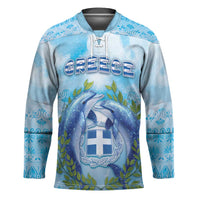 Personalized Greece Hockey Jersey Dolphins And Symbol - Wonder Print Shop