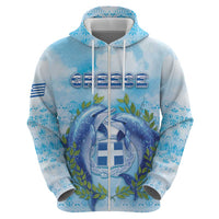 Personalized Greece Hoodie Dolphins And Symbol - Wonder Print Shop