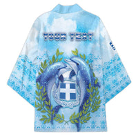 Personalized Greece Kimono Dolphins And Symbol - Wonder Print Shop