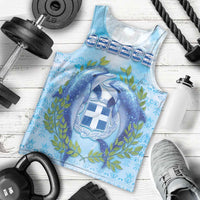 Personalized Greece Men Tank Top Dolphins And Symbol - Wonder Print Shop
