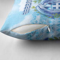 Greece Pillow Cover Dolphins And Symbol - Wonder Print Shop