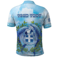 Personalized Greece Polo Shirt Dolphins And Symbol - Wonder Print Shop