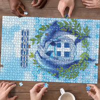 Greece Puzzle Dolphins And Symbol - Wonder Print Shop