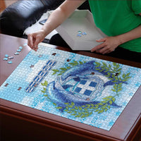 Greece Puzzle Dolphins And Symbol - Wonder Print Shop