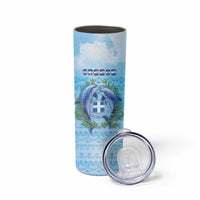 Personalized Greece Skinny Tumbler Dolphins And Symbol - Wonder Print Shop