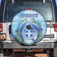 Greece Spare Tire Cover Dolphins And Symbol - Wonder Print Shop