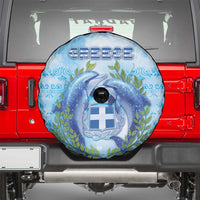 Greece Spare Tire Cover Dolphins And Symbol - Wonder Print Shop