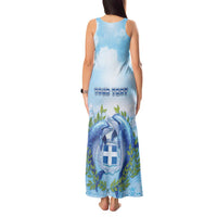 Personalized Greece Tank Maxi Dress Dolphins And Symbol - Wonder Print Shop