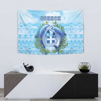 Greece Tapestry Dolphins And Symbol - Wonder Print Shop