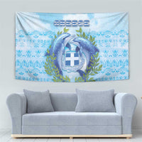 Greece Tapestry Dolphins And Symbol - Wonder Print Shop