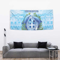 Greece Tapestry Dolphins And Symbol - Wonder Print Shop