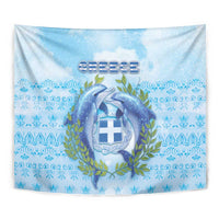 Greece Tapestry Dolphins And Symbol - Wonder Print Shop