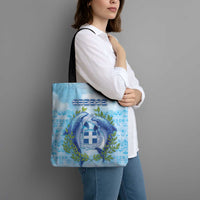 Greece Tote Bag Dolphins And Symbol - Wonder Print Shop