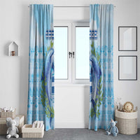 Greece Window Curtain Dolphins And Symbol - Wonder Print Shop