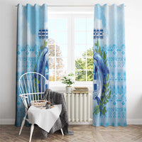 Greece Window Curtain Dolphins And Symbol - Wonder Print Shop