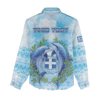 Personalized Greece Women Casual Shirt Dolphins And Symbol - Wonder Print Shop