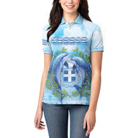 Personalized Greece Women Polo Shirt Dolphins And Symbol - Wonder Print Shop