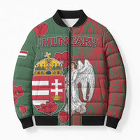 Personalized Hungary Bomber Puffer Jacket Coat Of Arms 1896 - Wonder Print Shop