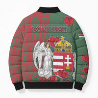 Personalized Hungary Bomber Puffer Jacket Coat Of Arms 1896 - Wonder Print Shop