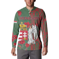 Personalized Hungary Button Sweatshirt Coat Of Arms 1896 - Wonder Print Shop