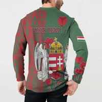 Personalized Hungary Button Sweatshirt Coat Of Arms 1896 - Wonder Print Shop