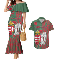 Personalized Hungary Couples Matching Mermaid Dress and Hawaiian Shirt Coat Of Arms 1896 - Wonder Print Shop