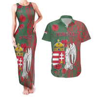 Personalized Hungary Couples Matching Tank Maxi Dress and Hawaiian Shirt Coat Of Arms 1896 - Wonder Print Shop