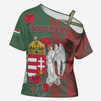 Personalized Hungary Cross Shoulder Shirt Coat Of Arms 1896 - Wonder Print Shop