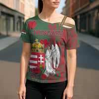 Personalized Hungary Cross Shoulder Shirt Coat Of Arms 1896 - Wonder Print Shop