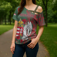 Personalized Hungary Cross Shoulder Shirt Coat Of Arms 1896 - Wonder Print Shop